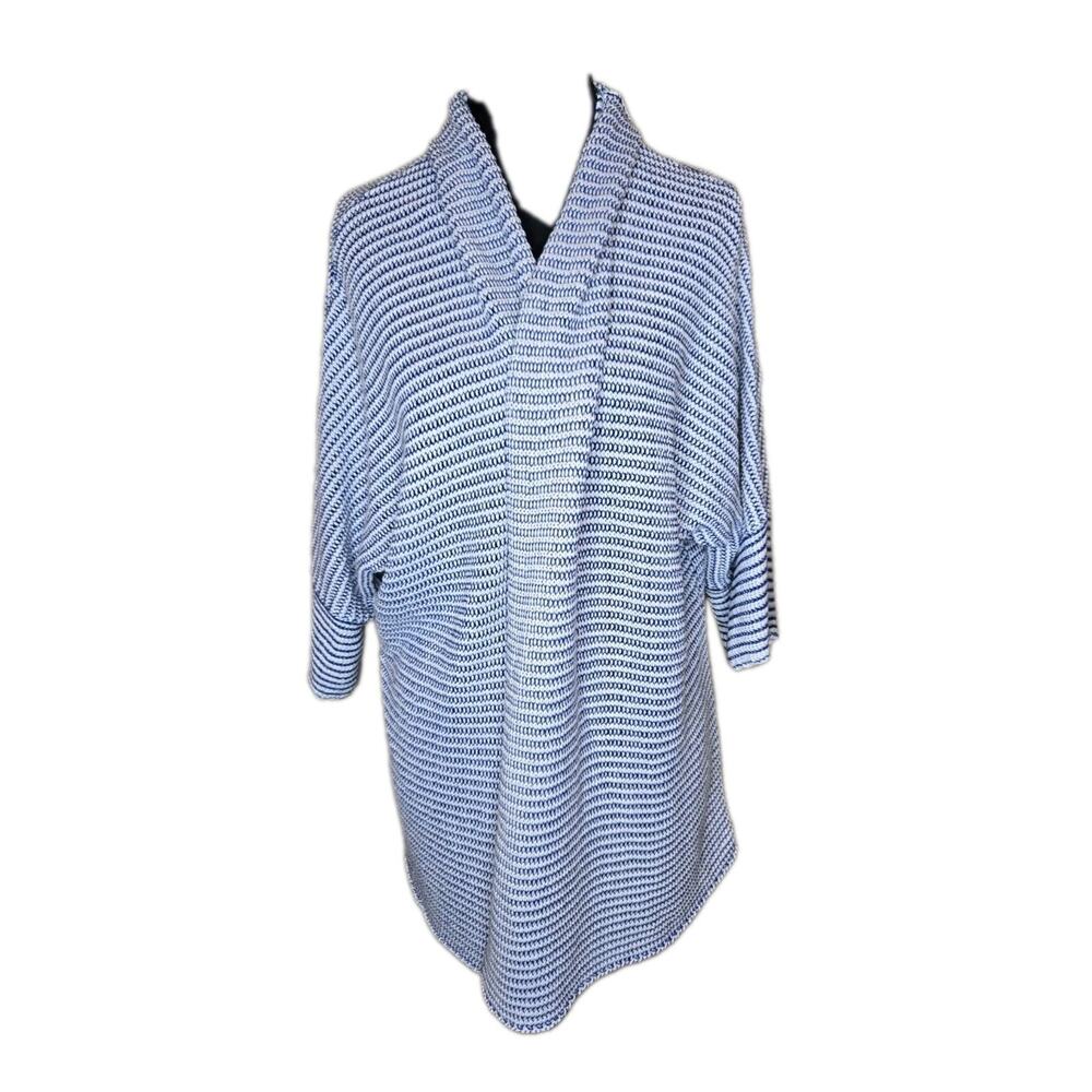 Bedford Knit Open Front Kimono Style Sweater Pima Cotton Size Small